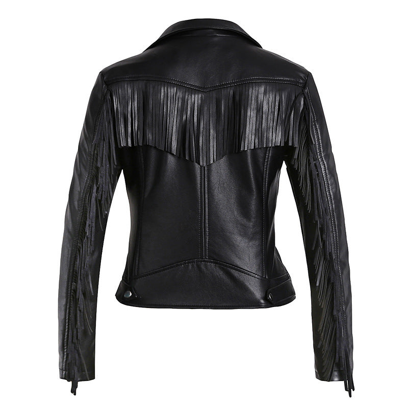 Tassel Leather Jacket