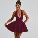 Sultry V-Halter Dress