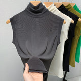 Turtleneck Sleeveless Top