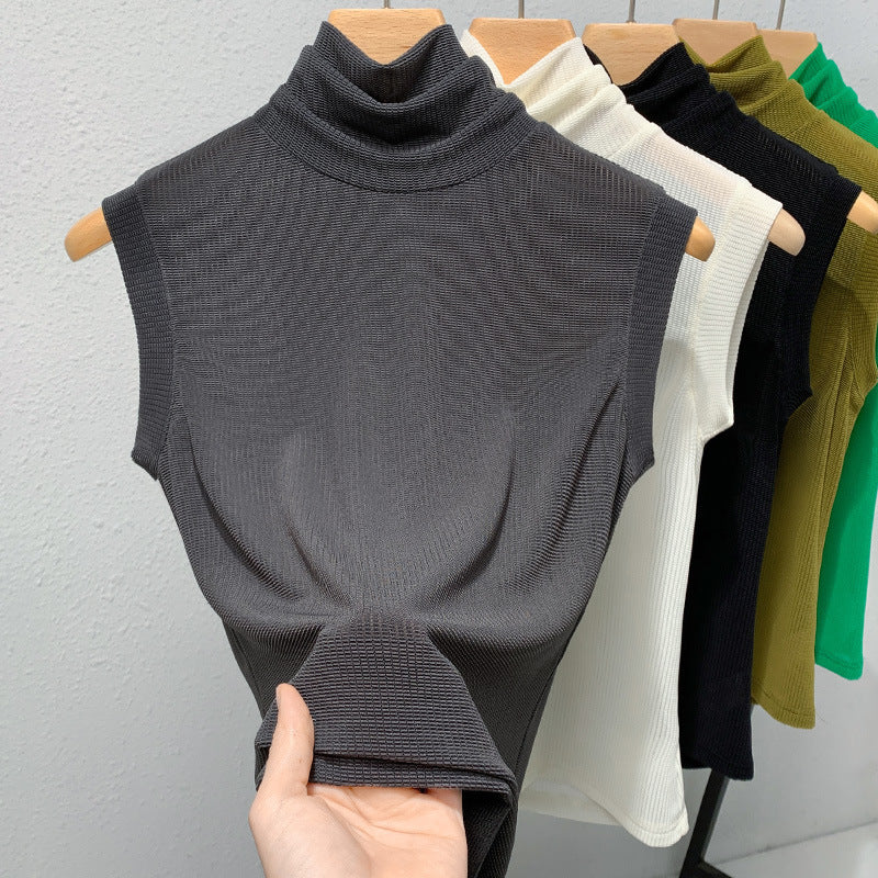 Turtleneck Sleeveless Top