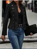 Suede Double-Breasted Jacket