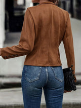 Suede Double-Breasted Jacket