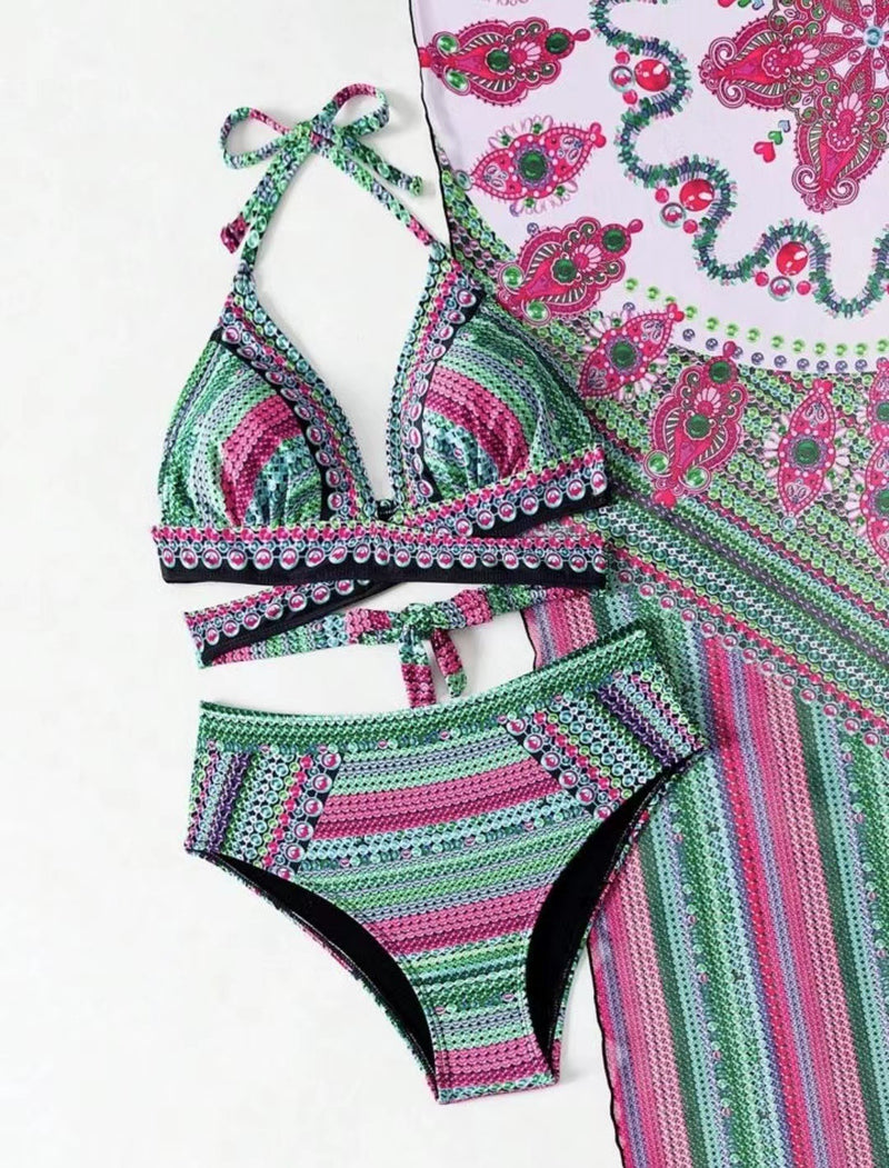 Retro Ethnic Style Swimsuit
