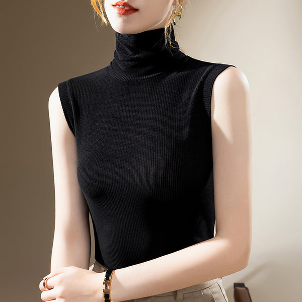 Turtleneck Sleeveless Top