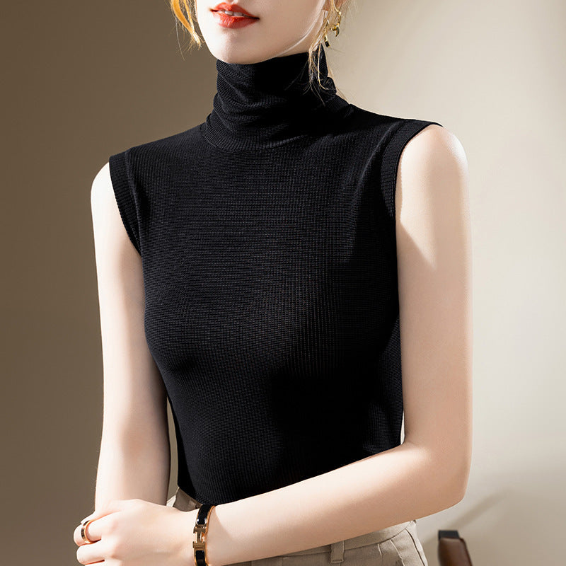 Turtleneck Sleeveless Top