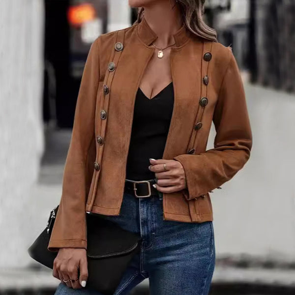 Suede Double-Breasted Jacket