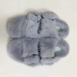 Summer Flat Home Solid Color Thick Bottom Double-breasted Cotton Slippers