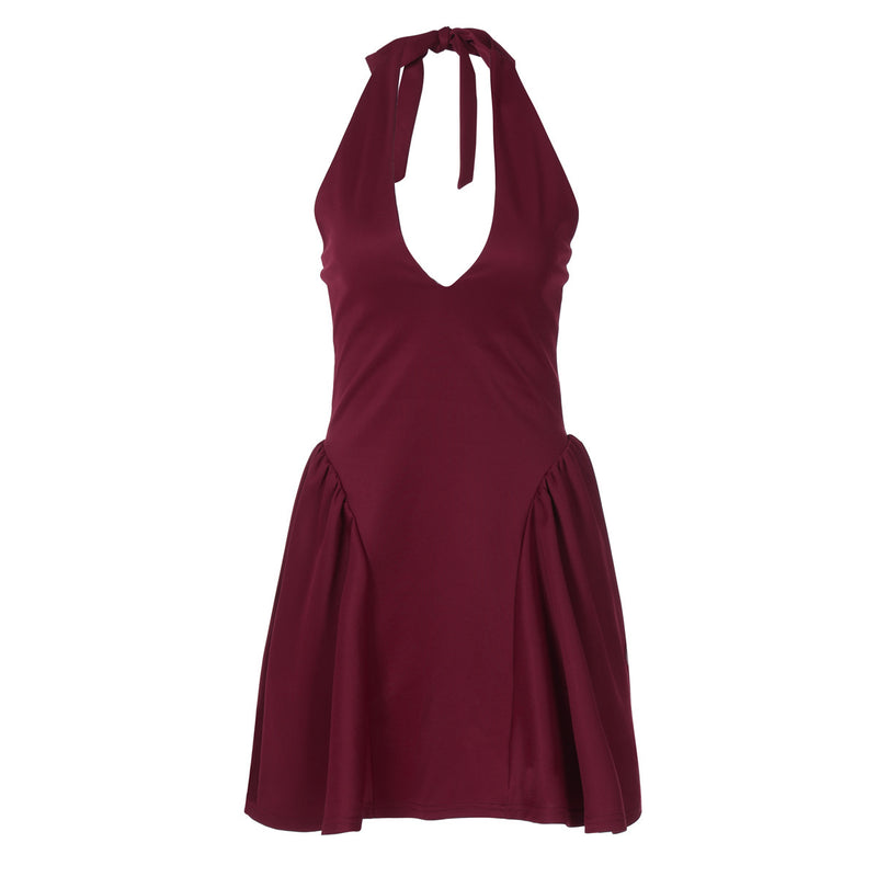 Sultry V-Halter Dress