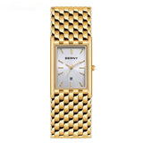 Ultra-thin Gold Quartz Watch Rectangular Stainless Steel Band Waterproof Couple Watch
