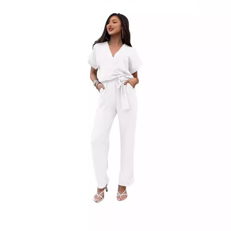 V-Neck Jumpsuit