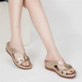 Summer New Women's Outer Wedge Flower Beach Sandals