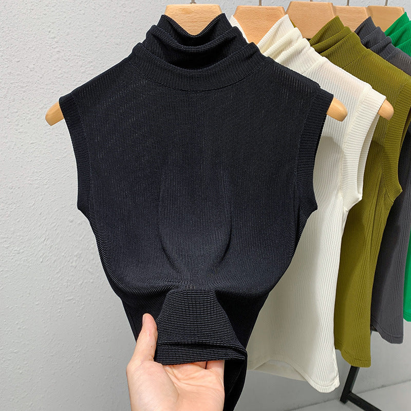 Turtleneck Sleeveless Top