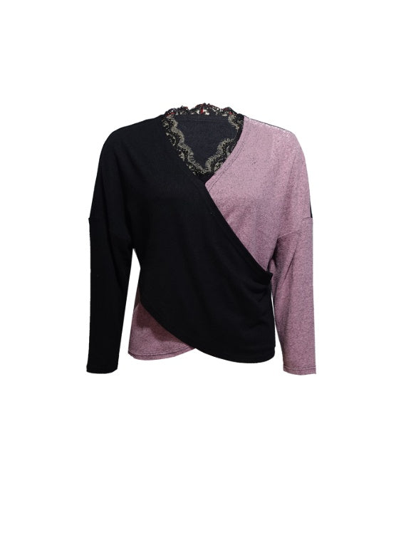 V-Neck Lace Top