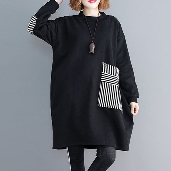 Velvet Striped Hoodie
