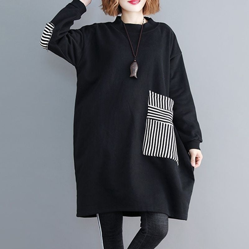 Velvet Striped Hoodie