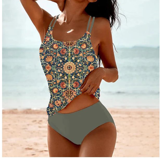 Vintage High-Waist Swimwear