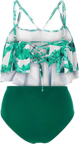Tropical High-Waist Swimsuit