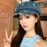 Retro Ripped Beret
