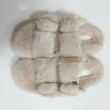 Summer Flat Home Solid Color Thick Bottom Double-breasted Cotton Slippers