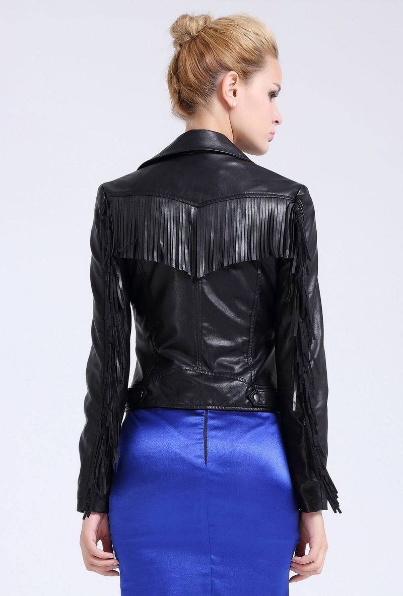 Tassel Leather Jacket