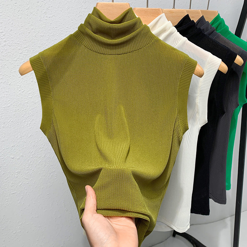 Turtleneck Sleeveless Top