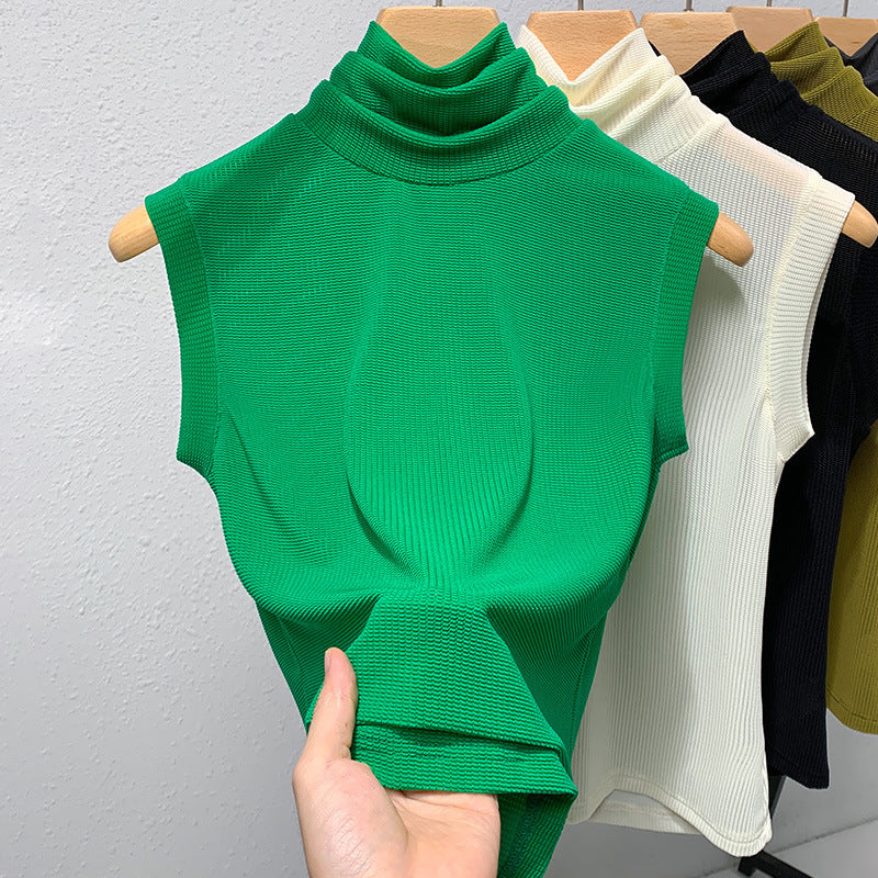 Turtleneck Sleeveless Top