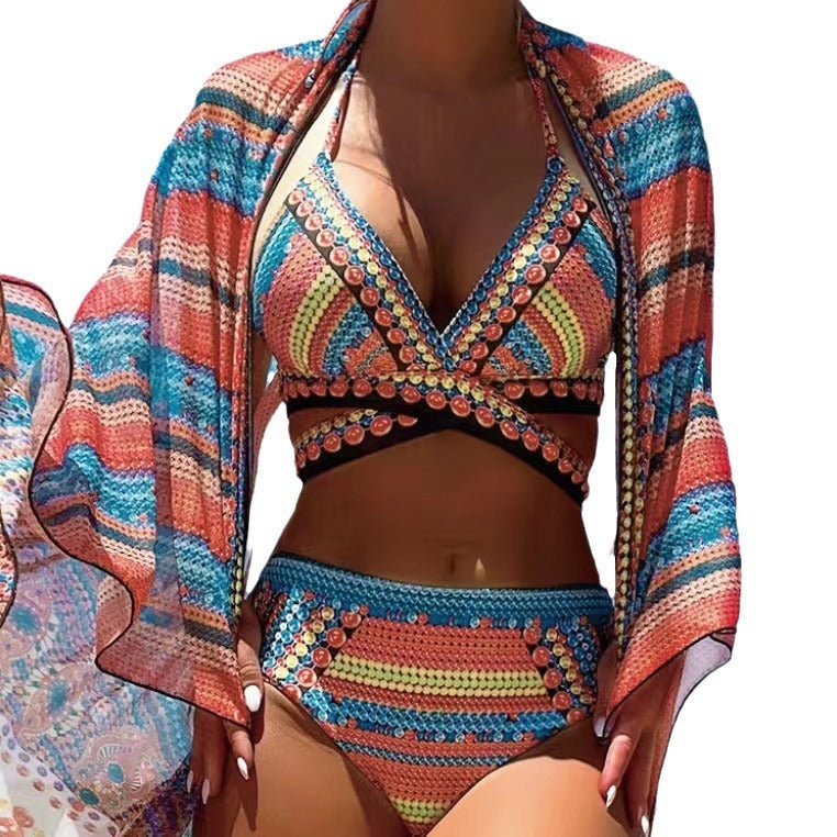 Retro Ethnic Style Swimsuit