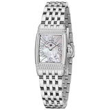 Women's Fashion Shell Face Square Quartz Watch With Diamonds