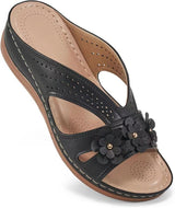 Summer New Women's Outer Wedge Flower Beach Sandals