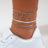 Sweet Cool Leisure Rhinestone Beach Anklet Foot Ornaments