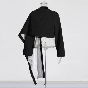 Waist Cape Blazer Suit