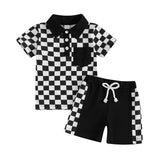 Baby Boys' Plaid Shorts Set