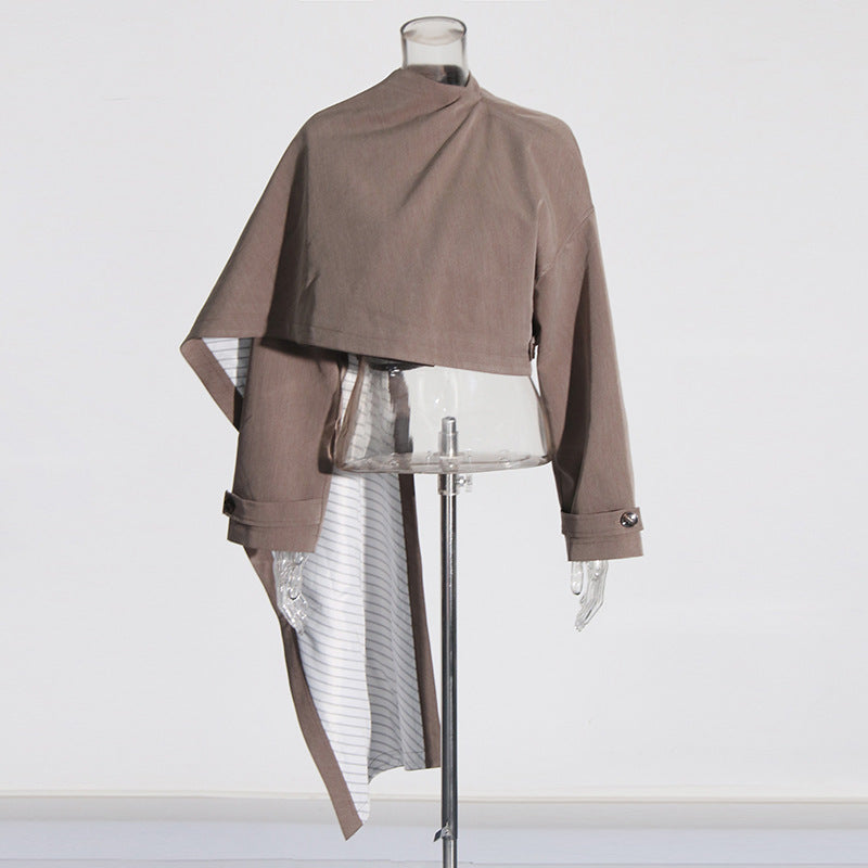 Waist Cape Blazer Suit