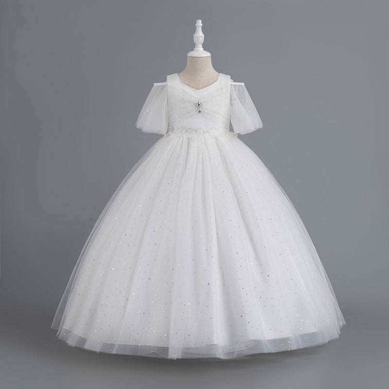 Wedding Dress Half Sleeve Princess Dress