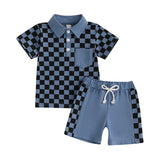 Baby Boys' Plaid Shorts Set