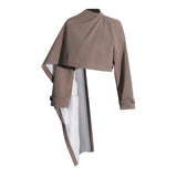 Waist Cape Blazer Suit