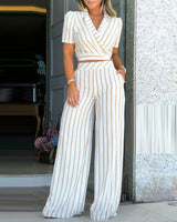 Striped Shorts Set