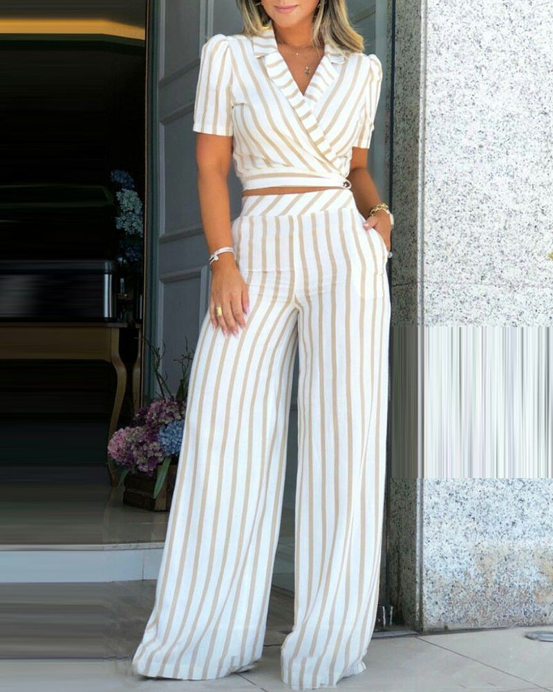 Striped Shorts Set