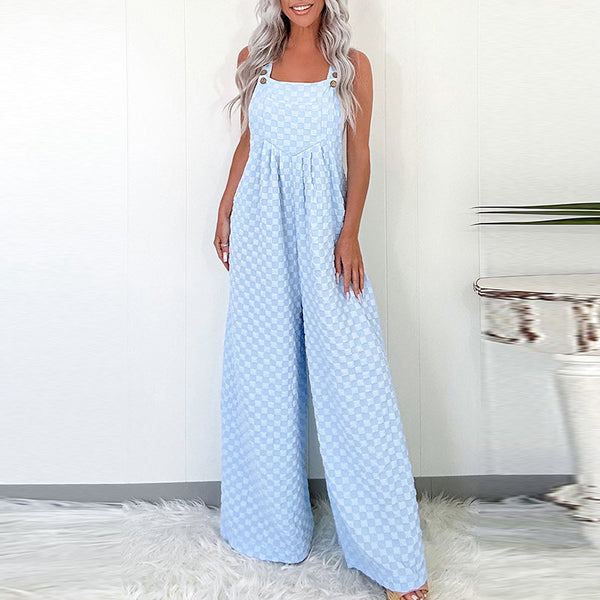 Trendy Plaid Jumpsuit