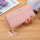 Women's Zipper Stitching Solid Color Tassel Wild
