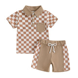 Baby Boys' Plaid Shorts Set