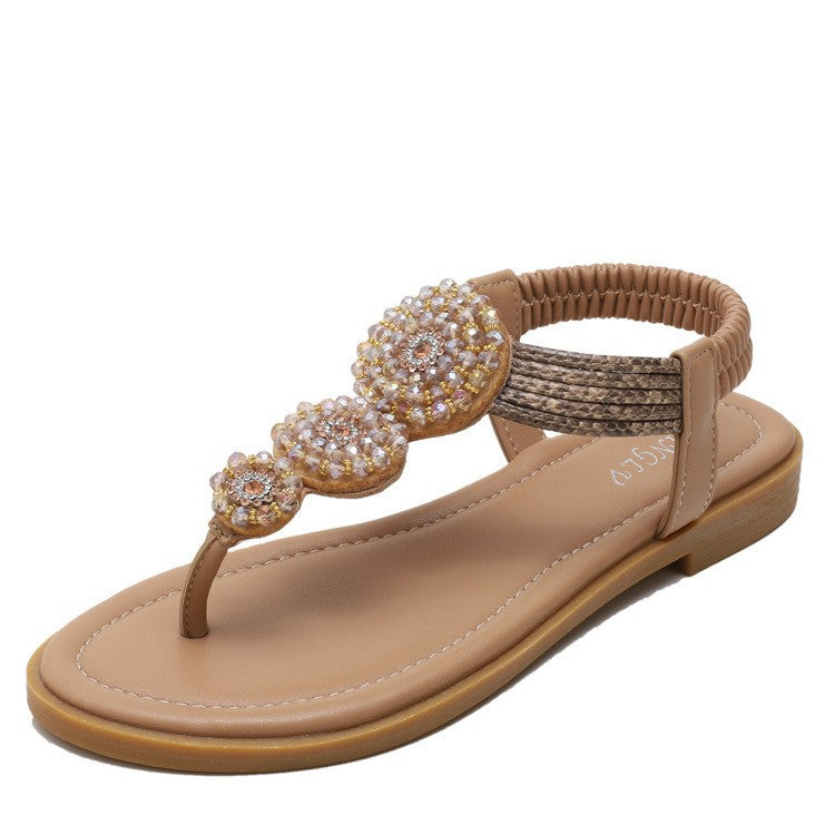 Bohemian Roman Flat Seaside Holiday Sandals