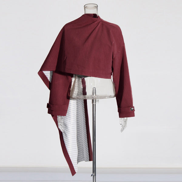 Waist Cape Blazer Suit