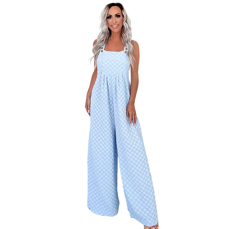 Trendy Plaid Jumpsuit