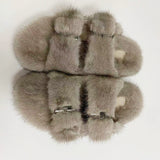 Summer Flat Home Solid Color Thick Bottom Double-breasted Cotton Slippers