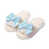 Women's Cotton Slippers Bowknot Home Plush