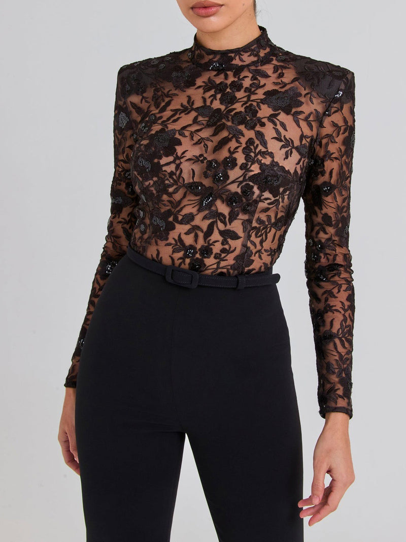 Black Lace Jumpsuit