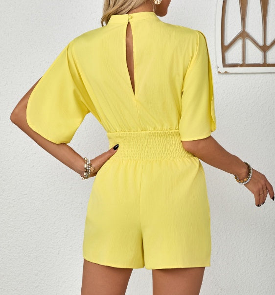 V-Neck Ruffle Jumpsuit