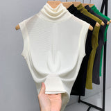 Turtleneck Sleeveless Top