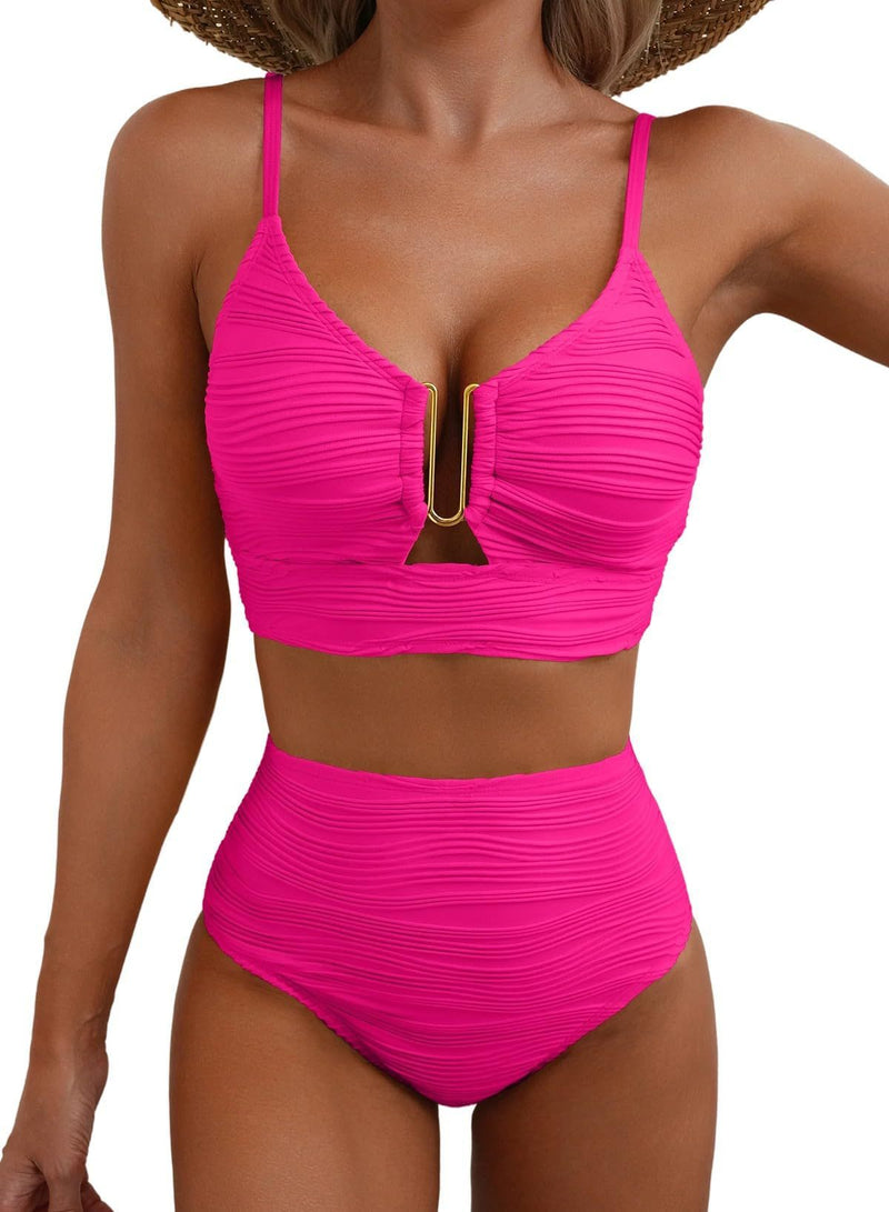 V-Neck Bikini Set